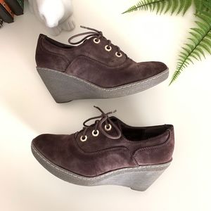 Bakers Lace Up Wedge Booties